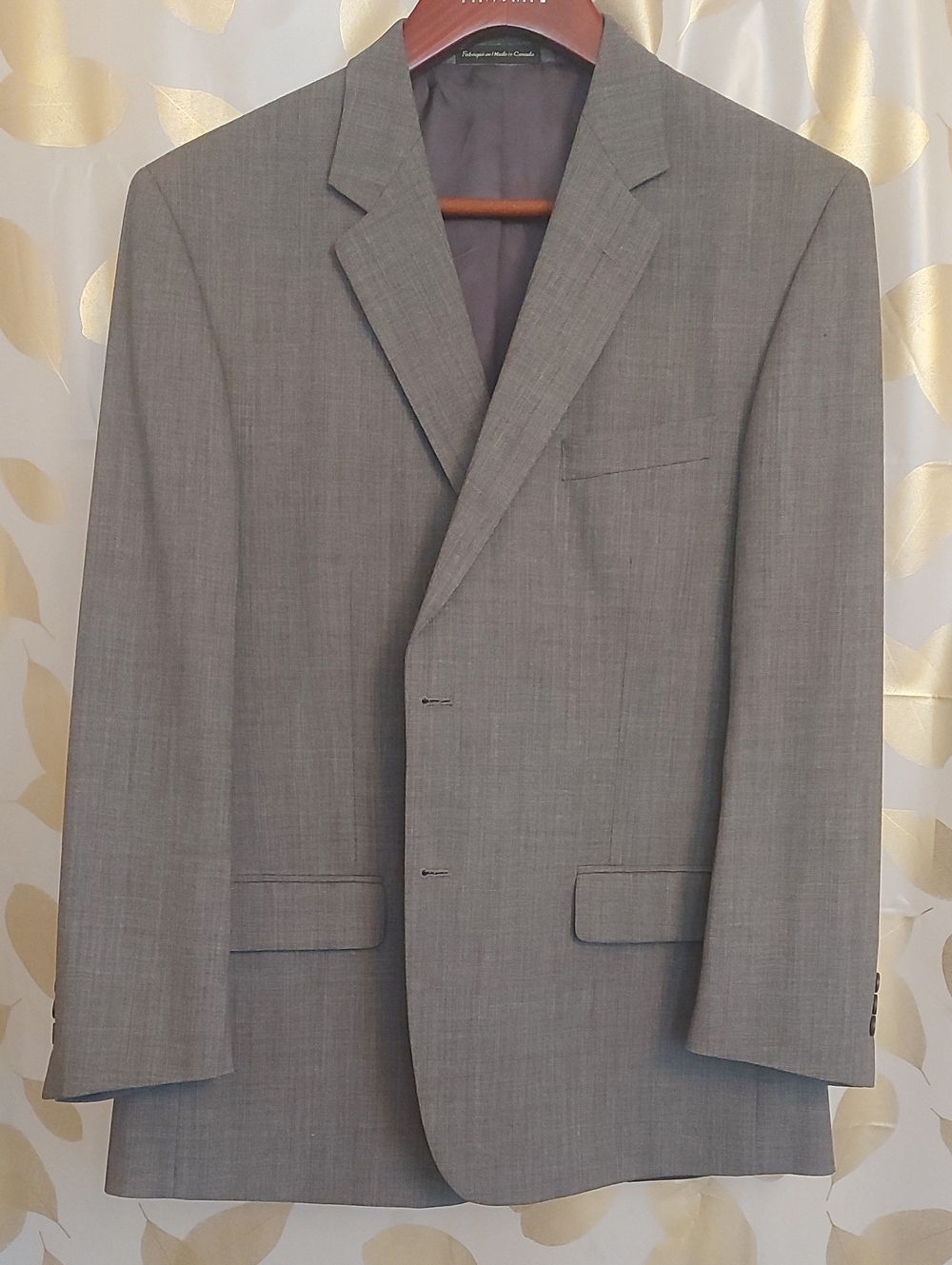 Moores Men's Gray Single-Breasted Suit Jacket